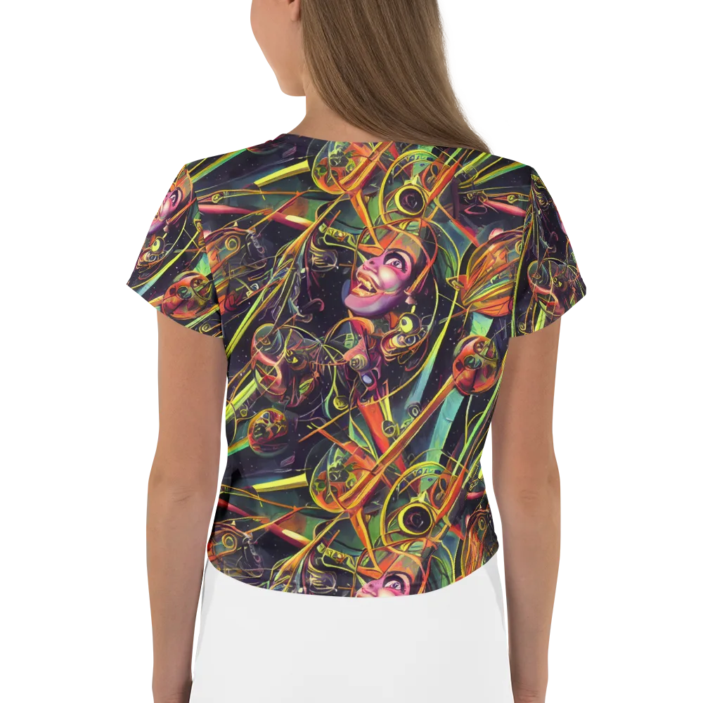 Psychedelic Deep Space on Crop Tee — Back