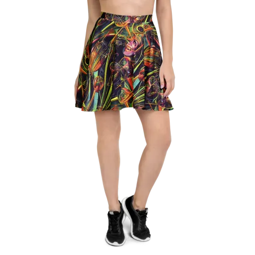 Psychedelic Deep Space on a Skater Skirt