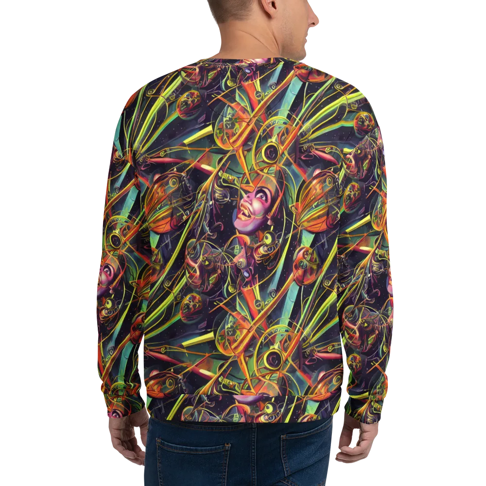 Psychedelic Deep Space on Sweatshirt — Back
