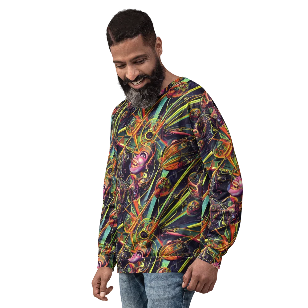 Psychedelic Deep Space on Sweatshirt — Left Front