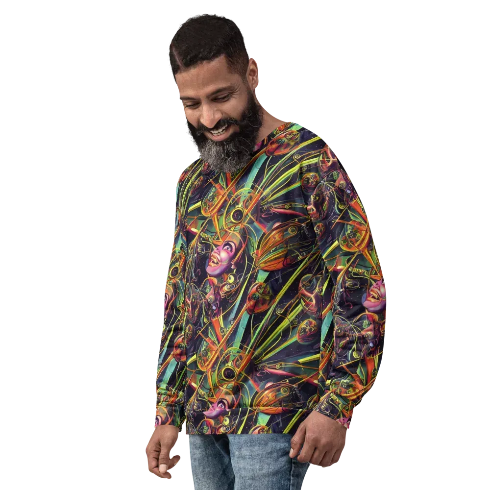 Psychedelic Deep Space on Sweatshirt — Left Front