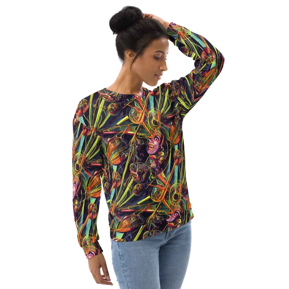 Psychedelic Deep Space on Sweatshirt — Right Front