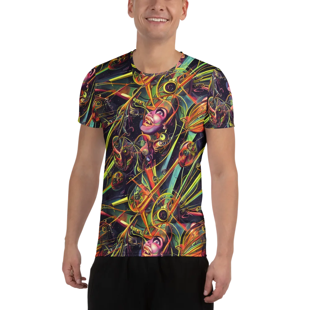 Psychedelic Deep Space on Men's Athletic T-Shirt — Front
