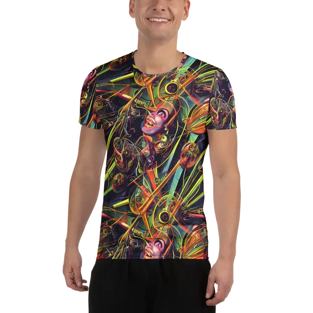 Psychedelic Deep Space on Men's Athletic T-Shirt — Front