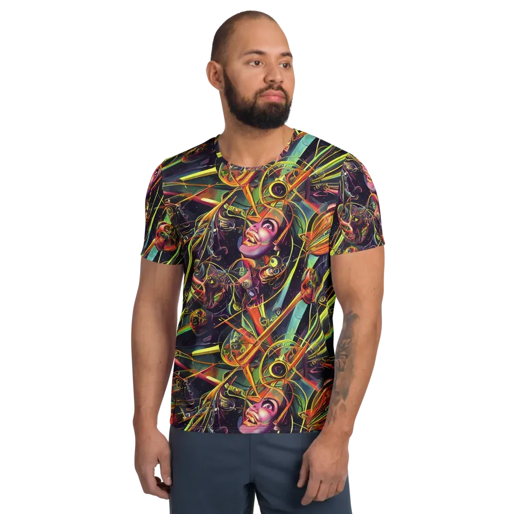 Psychedelic Deep Space on Men's Athletic T-Shirt — Front