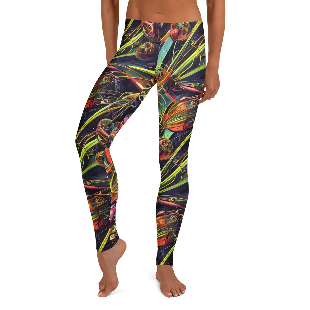 Psychedelic Deep Space on Leggings — Front