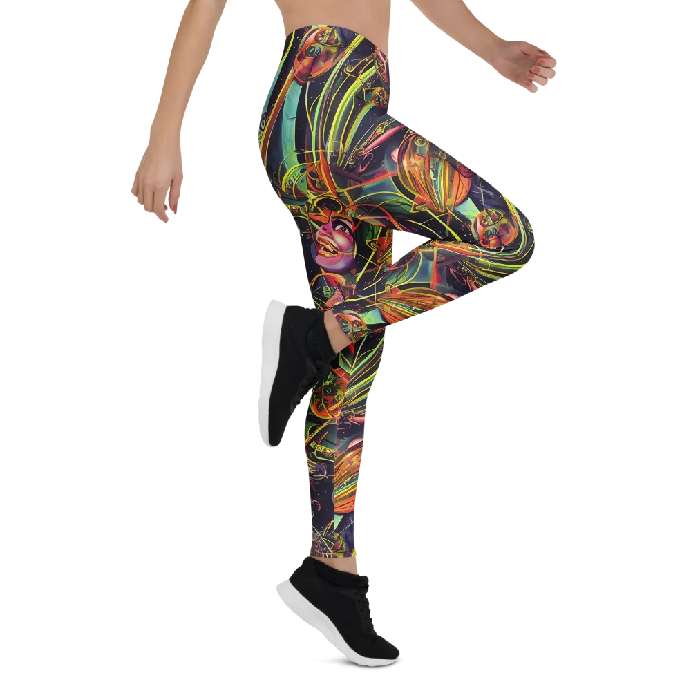 Psychedelic Deep Space on Leggings — Right