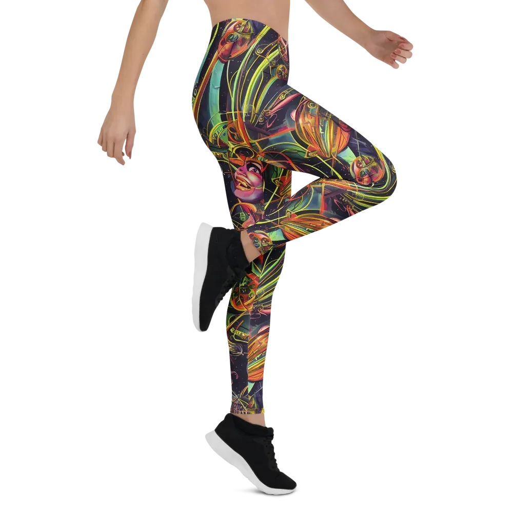 Psychedelic Deep Space on Leggings — Right