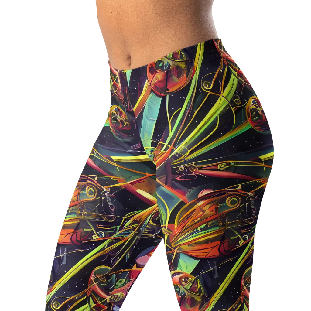 Psychedelic Deep Space on Leggings — Left Front