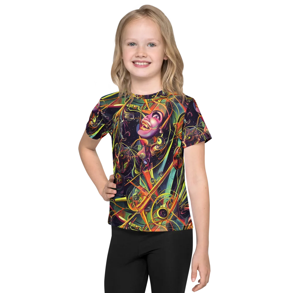 Psychedelic Deep Space on Kids Crew Neck T-Shirt — Front