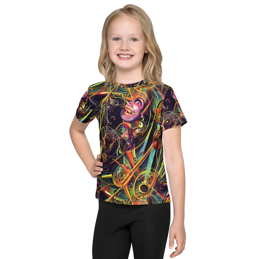 Psychedelic Deep Space on Kids Crew Neck T-Shirt — Front