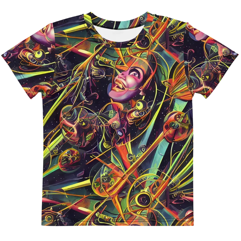 Psychedelic Deep Space on Kids Crew Neck T-Shirt — Front