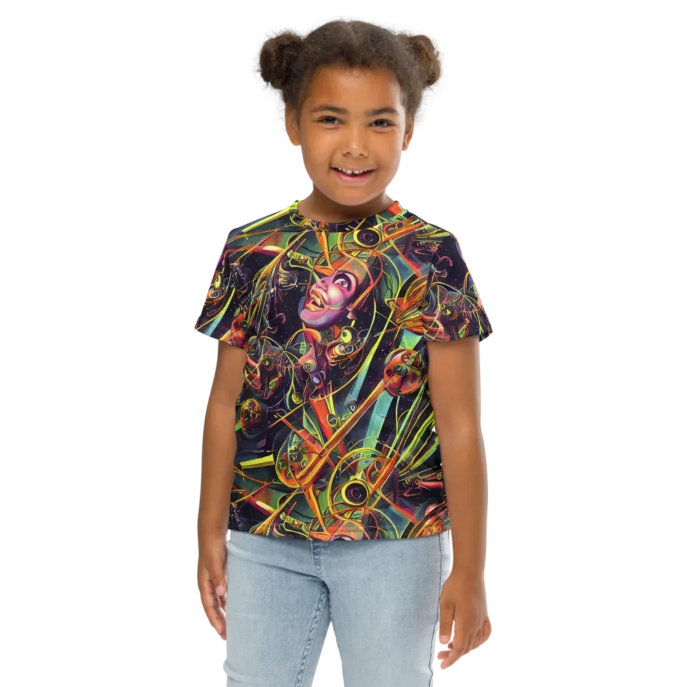 Psychedelic Deep Space on Kids Crew Neck T-Shirt — Front