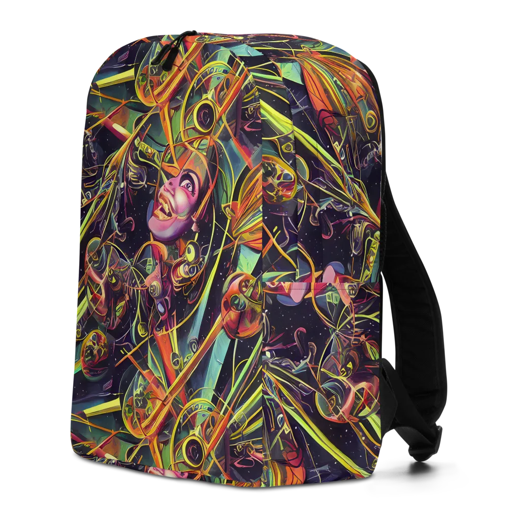 Psychedelic Deep Space on Minimalist Backpack — Left
