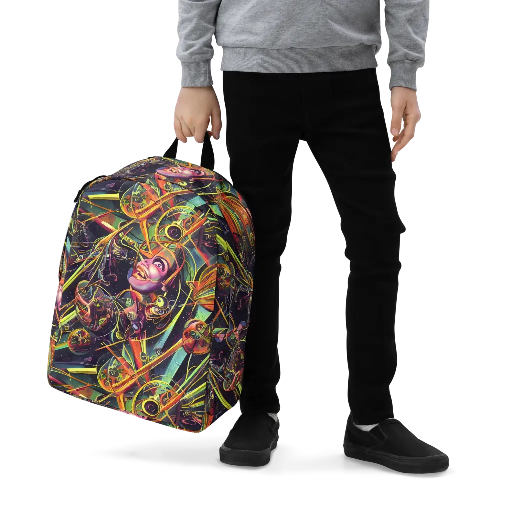Psychedelic Deep Space on Minimalist Backpack — Zoomed-in