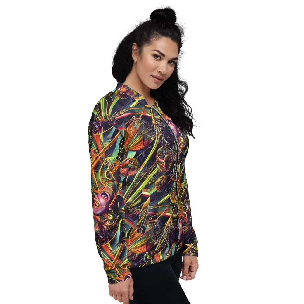 Psychedelic Deep Space on Bomber Jacket — Right