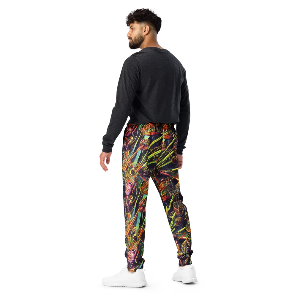 Psychedelic Deep Space on Men's Joggers — Back