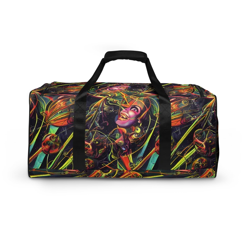 Psychedelic Deep Space on Duffle Bag — Back