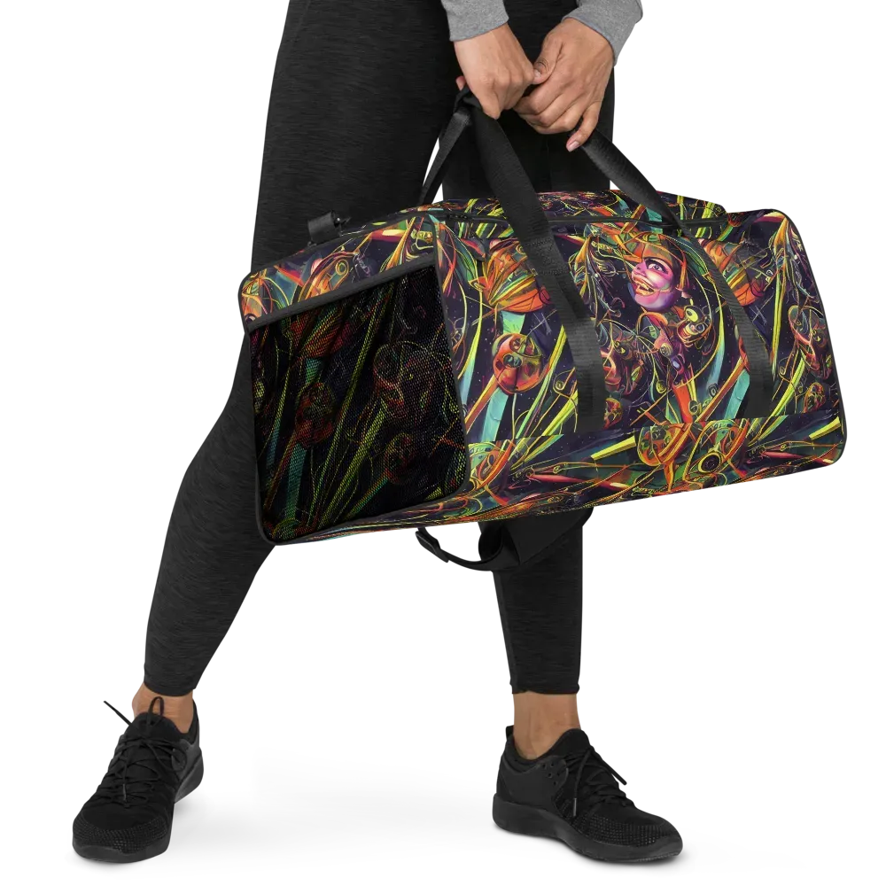 Psychedelic Deep Space on Duffle Bag — Right Front