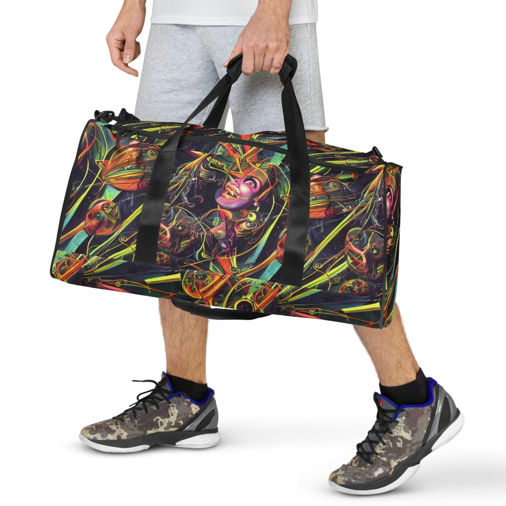 Psychedelic Deep Space on Duffle Bag — Front