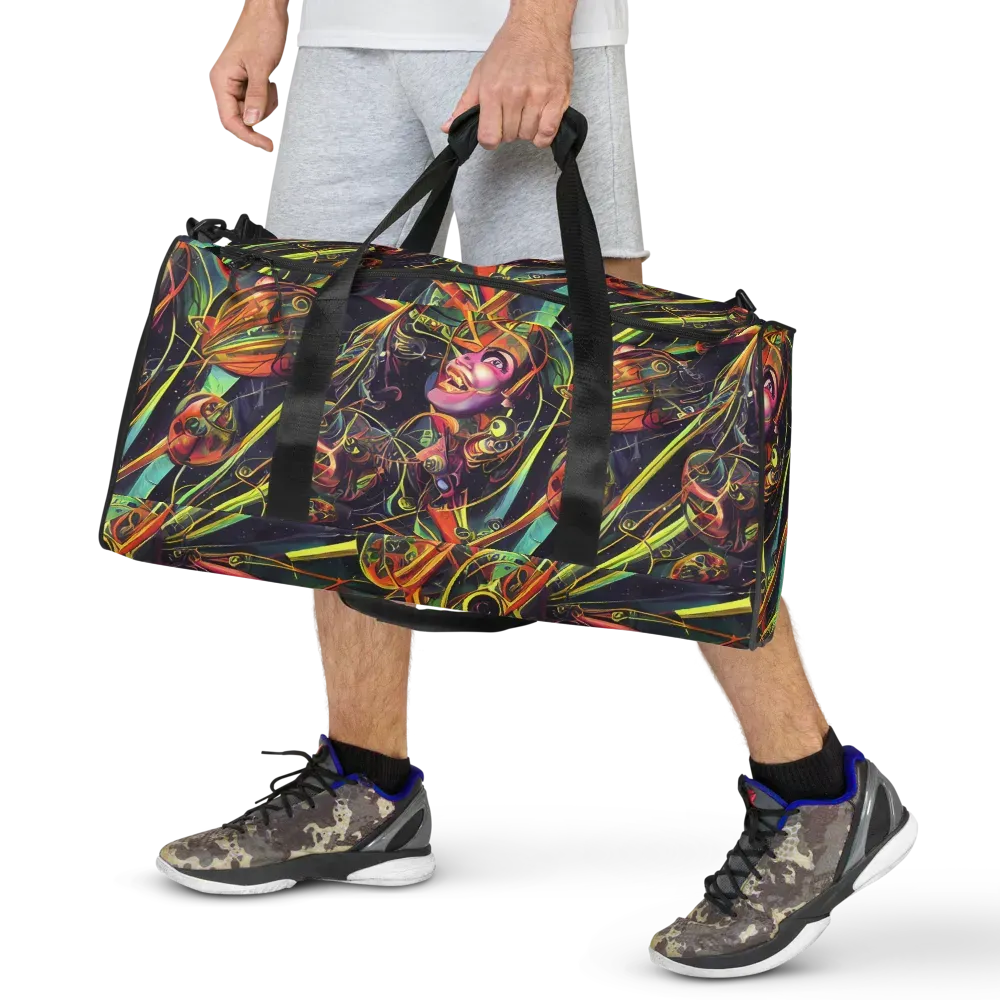 Psychedelic Deep Space on Duffle Bag — Front