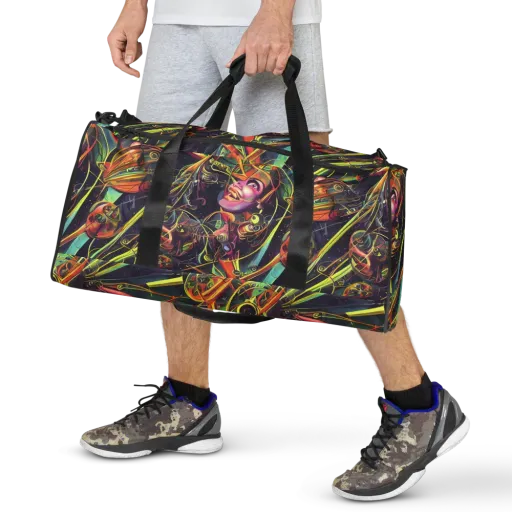 Psychedelic Deep Space on a Duffle Bag