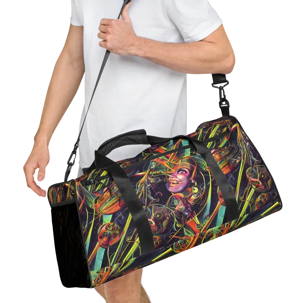 Psychedelic Deep Space on Duffle Bag — Right Front