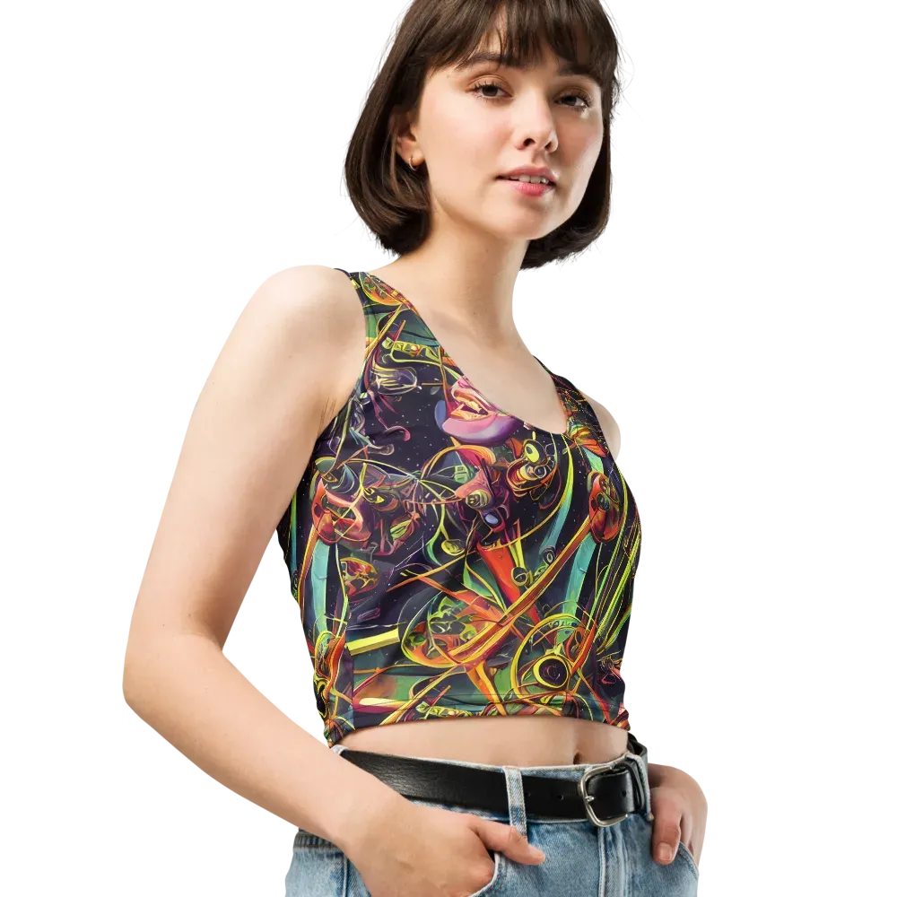 Psychedelic Deep Space on Crop Top — Right Front