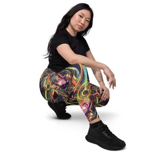 Psychedelic Deep Space on a Leggings with Pockets