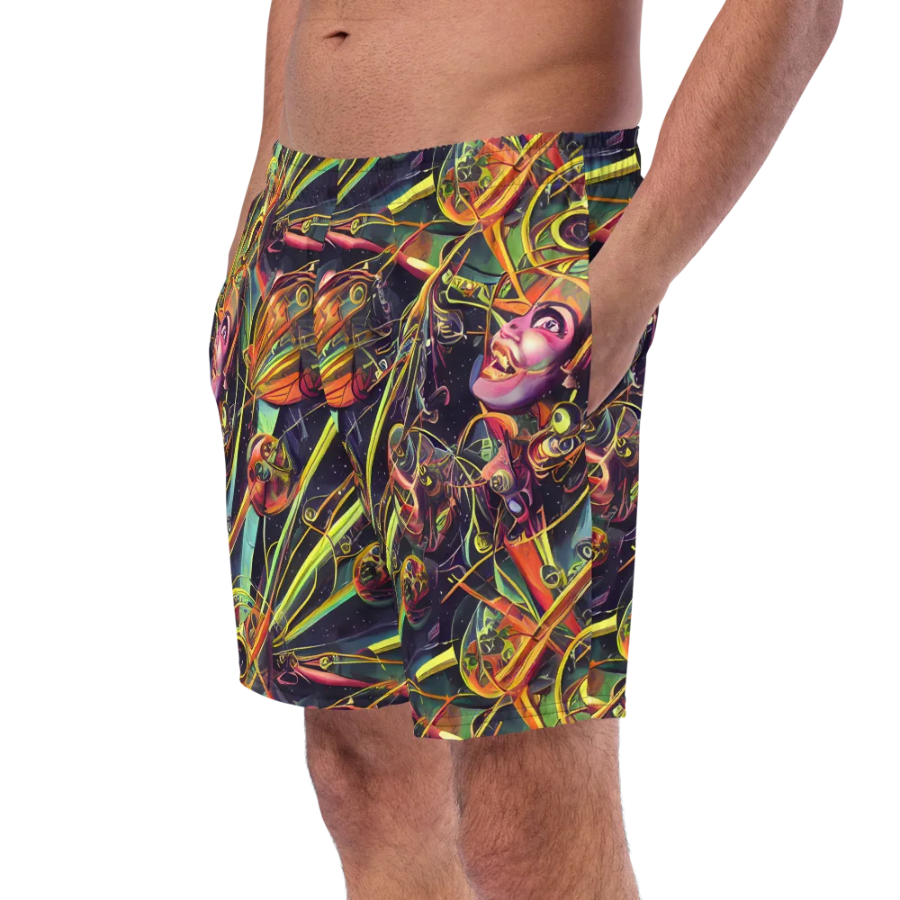 Psychedelic Deep Space on Swim Trunks — Left Front