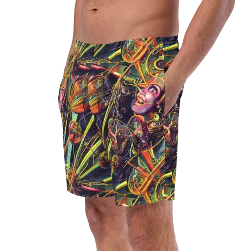 Psychedelic Deep Space on a Swim Trunks