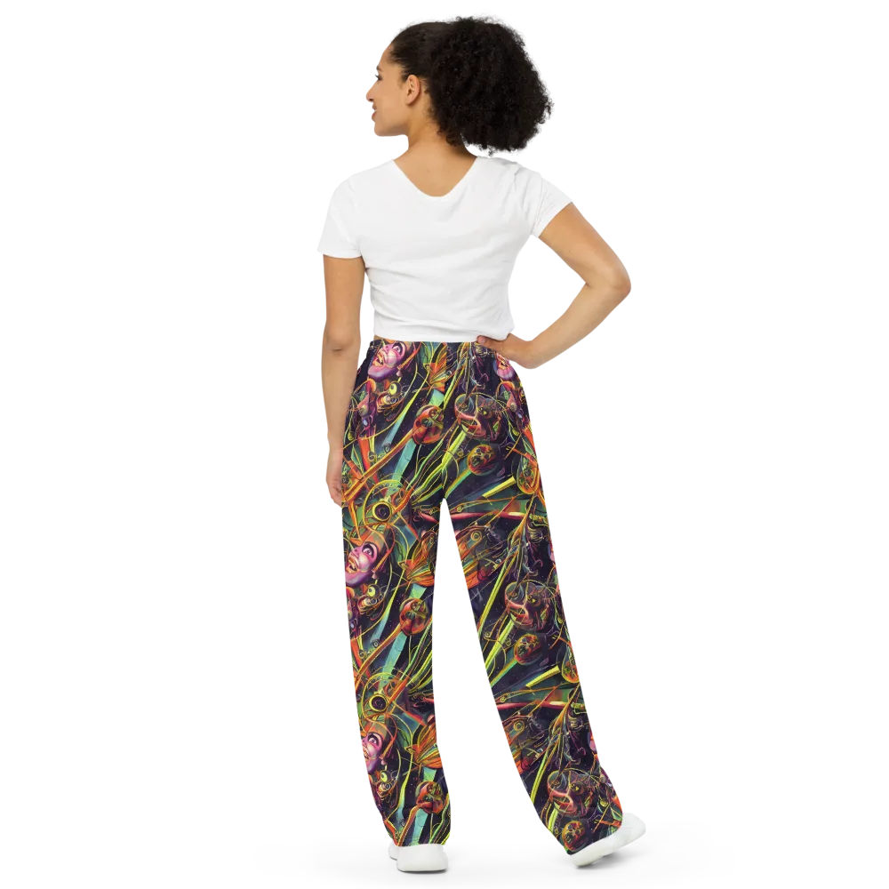 Psychedelic Deep Space on Wide-Leg Pants — Back