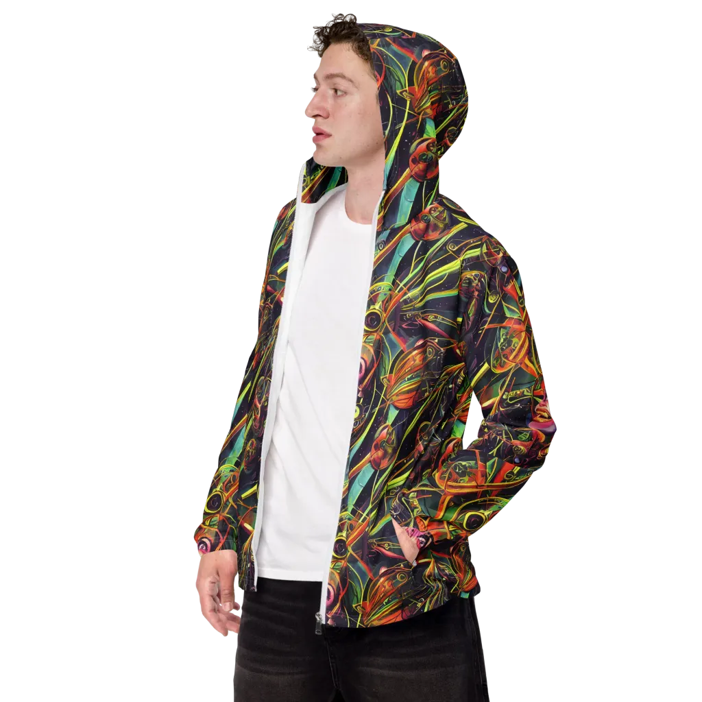 Psychedelic Deep Space on Men's Windbreaker — Left Front