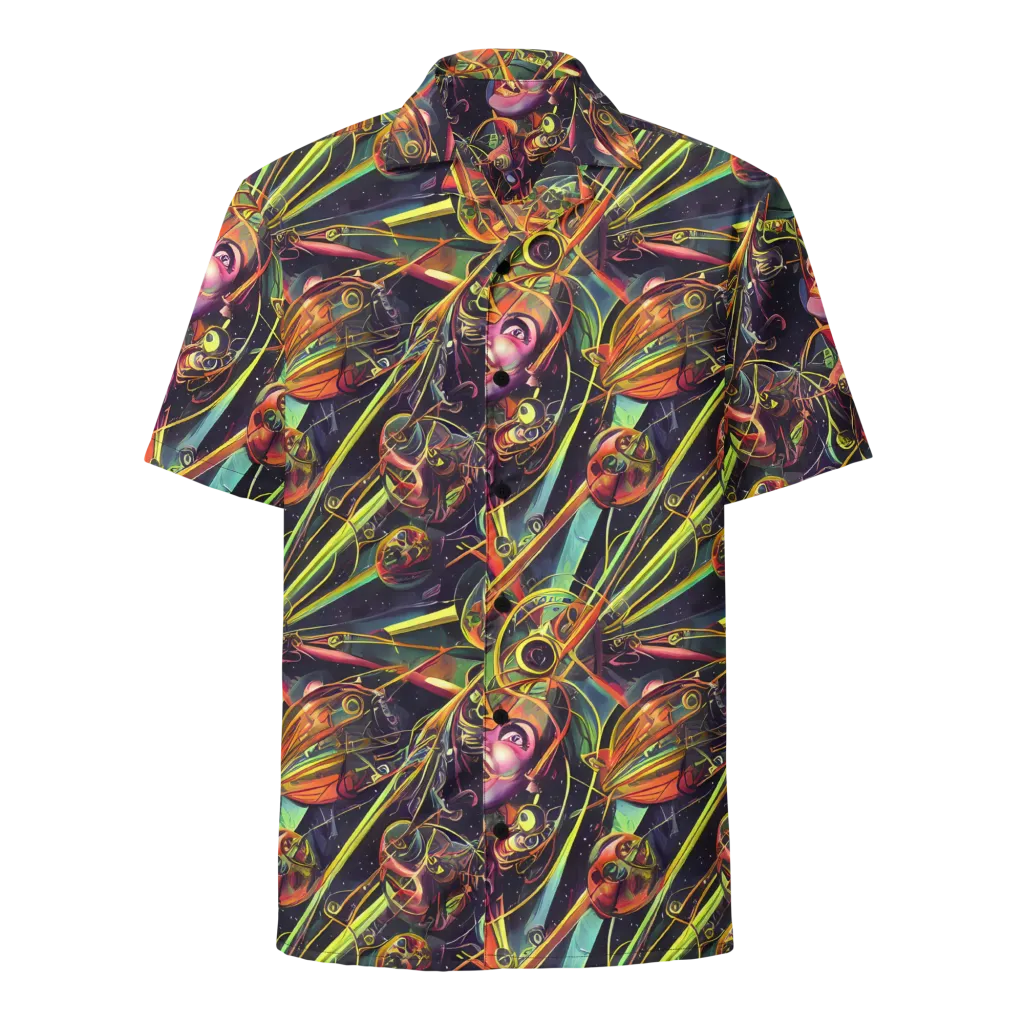 Psychedelic Deep Space on Button Shirt — Front
