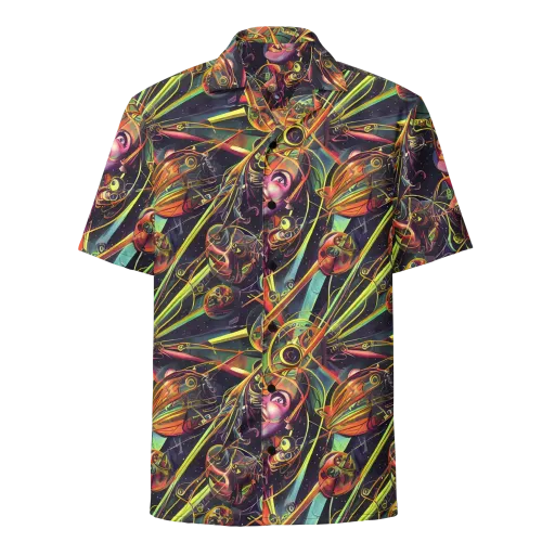 Psychedelic Deep Space on a Button Shirt