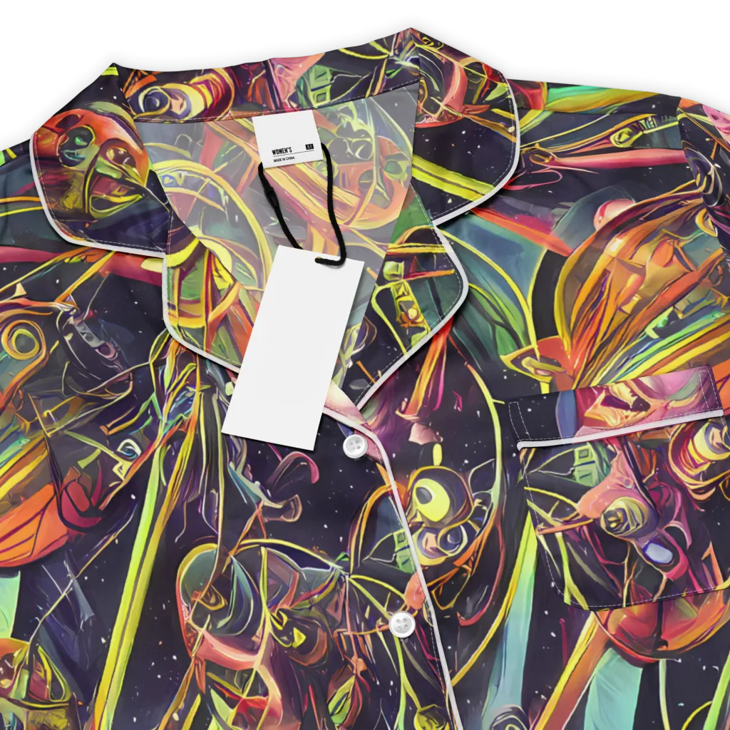Psychedelic Deep Space on Women's Short Sleeve Pajama Top — Product details