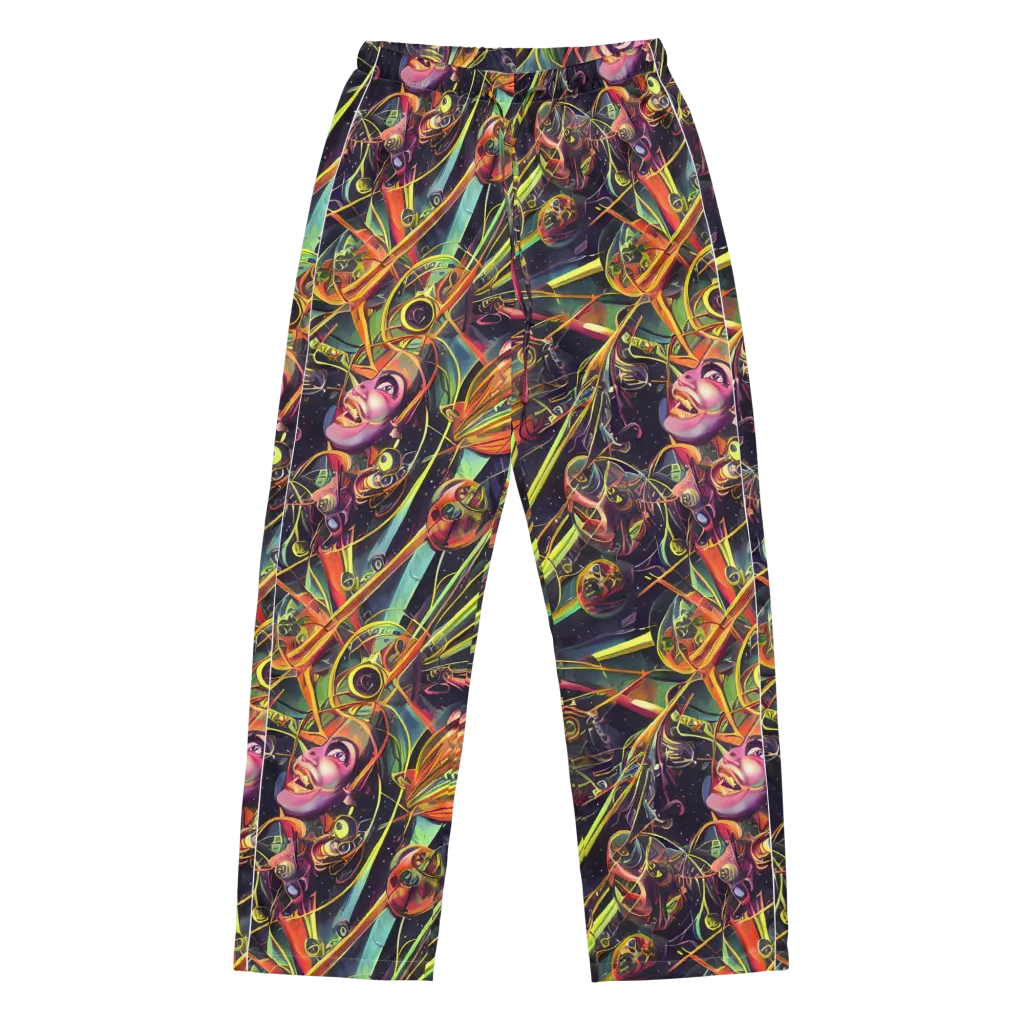Psychedelic Deep Space on Women's Pajama Pants — Front