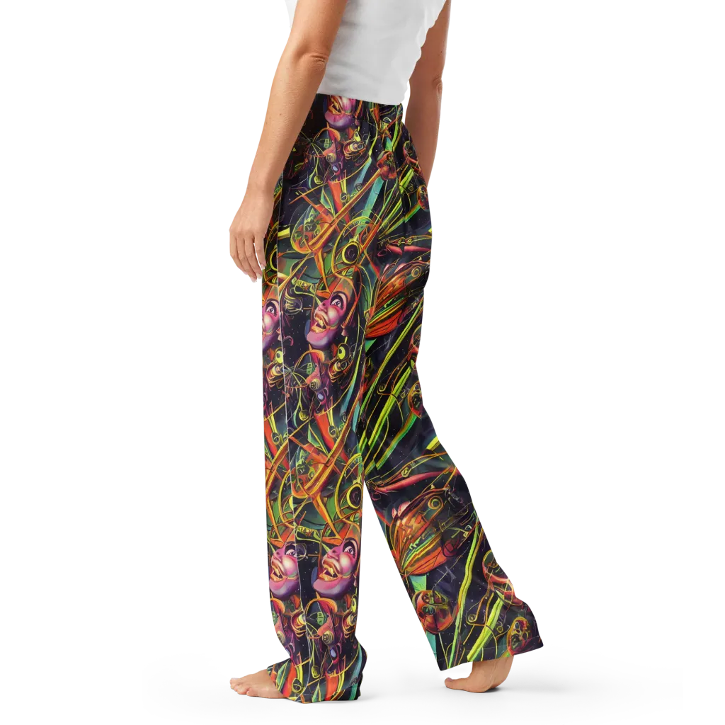 Psychedelic Deep Space on Women's Pajama Pants — Left
