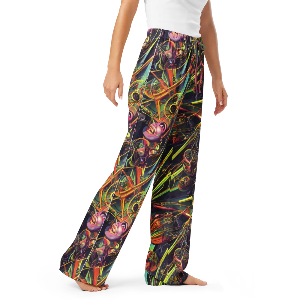 Psychedelic Deep Space on Women's Pajama Pants — Right Front
