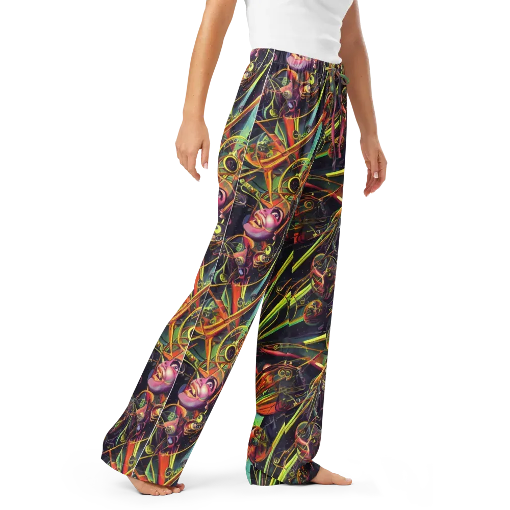 Psychedelic Deep Space on Women's Pajama Pants — Right Front