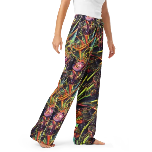 Psychedelic Deep Space on a Women's Pajama Pants