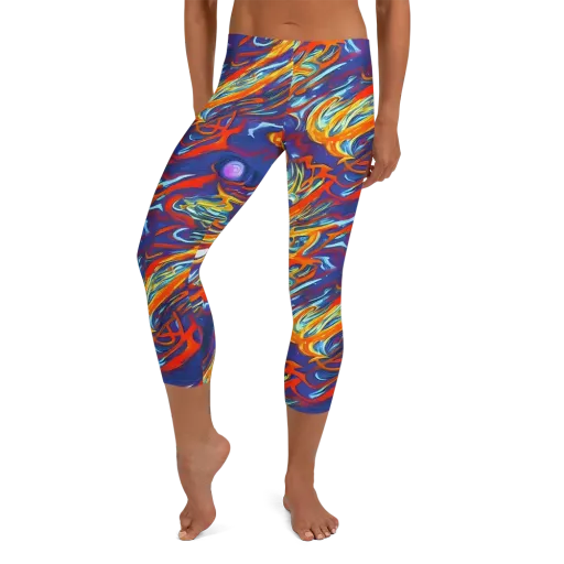 Galactic Ember on a Capri Leggings