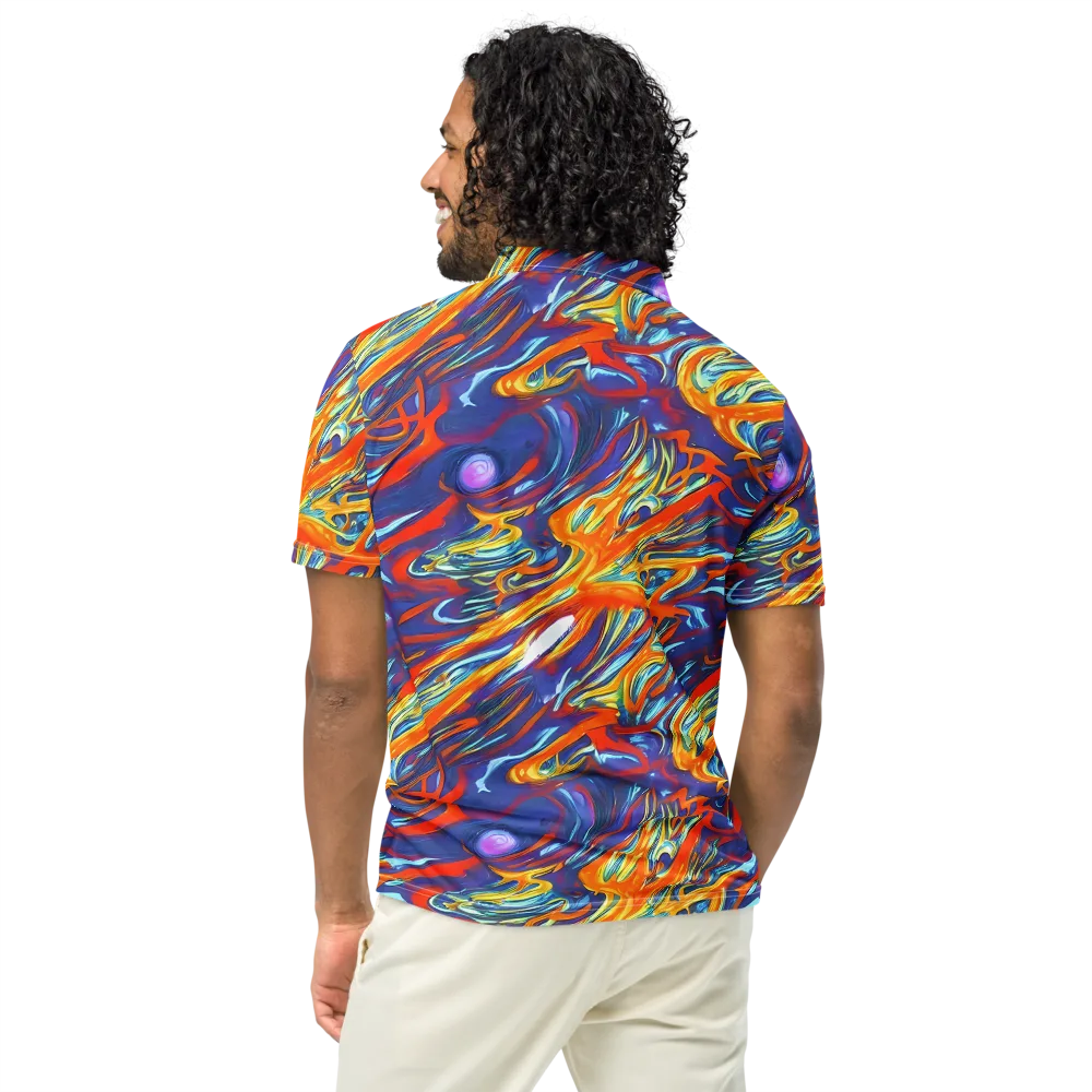 Galactic Ember on Men's Slim Fit Polo Shirt — Back