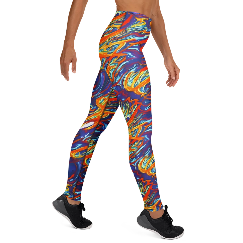 Galactic Ember on Yoga Leggings — Right