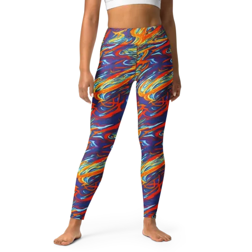 Galactic Ember on a Yoga Leggings