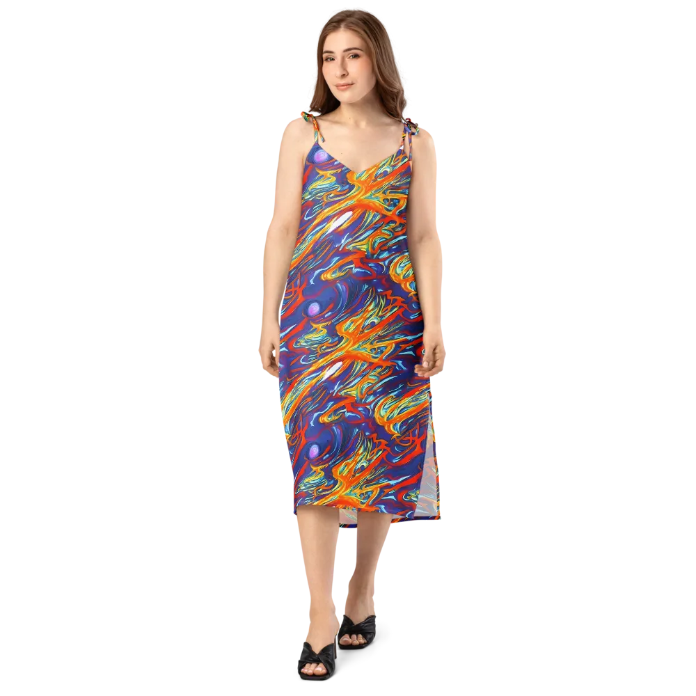 Galactic Ember on Slip Dress — Front