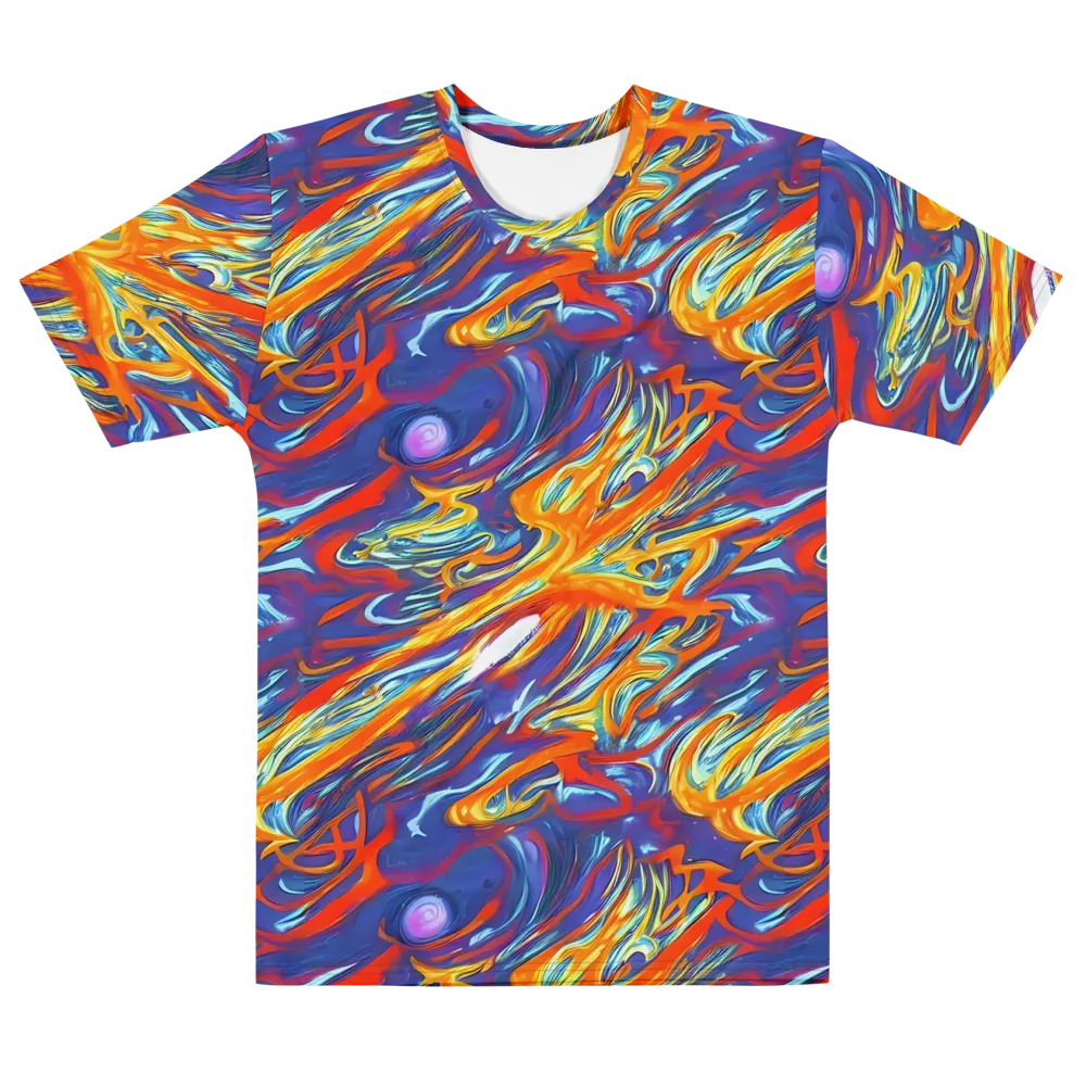Galactic Ember on Men's Cotton Crew Neck T-Shirt — Front