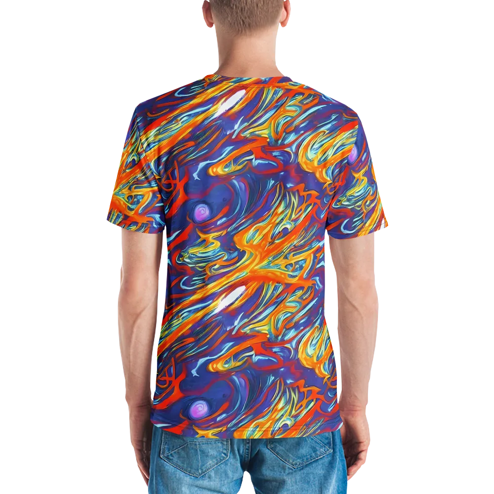 Galactic Ember on Men's Crew Neck T-Shirt — Back