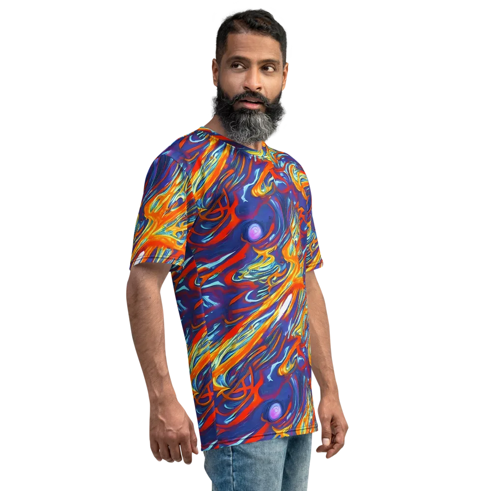 Galactic Ember on Men's Crew Neck T-Shirt — Right