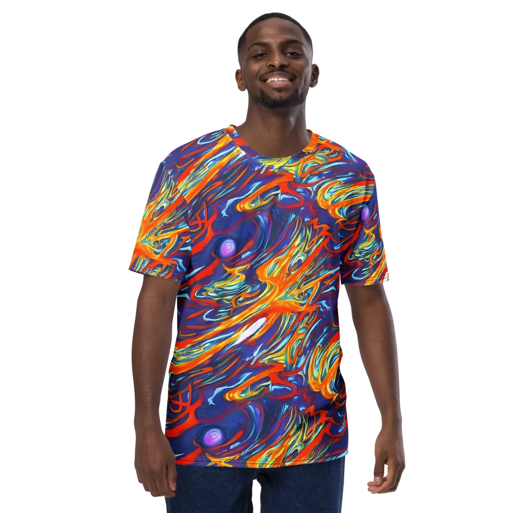 Galactic Ember on Men's Crew Neck T-Shirt — Front